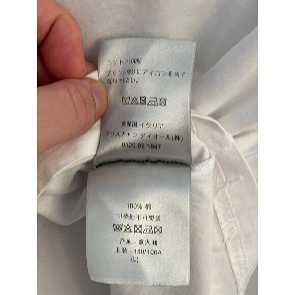 CHRISTIAN DIOR  White ATELIER men’  T -SHIRT  Large authentic - Picture 11 of 12